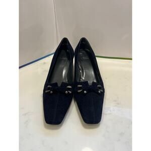 Stuart Weitzman Navy Suede Heels | Women’s Size 8 | 2” Block Heel
